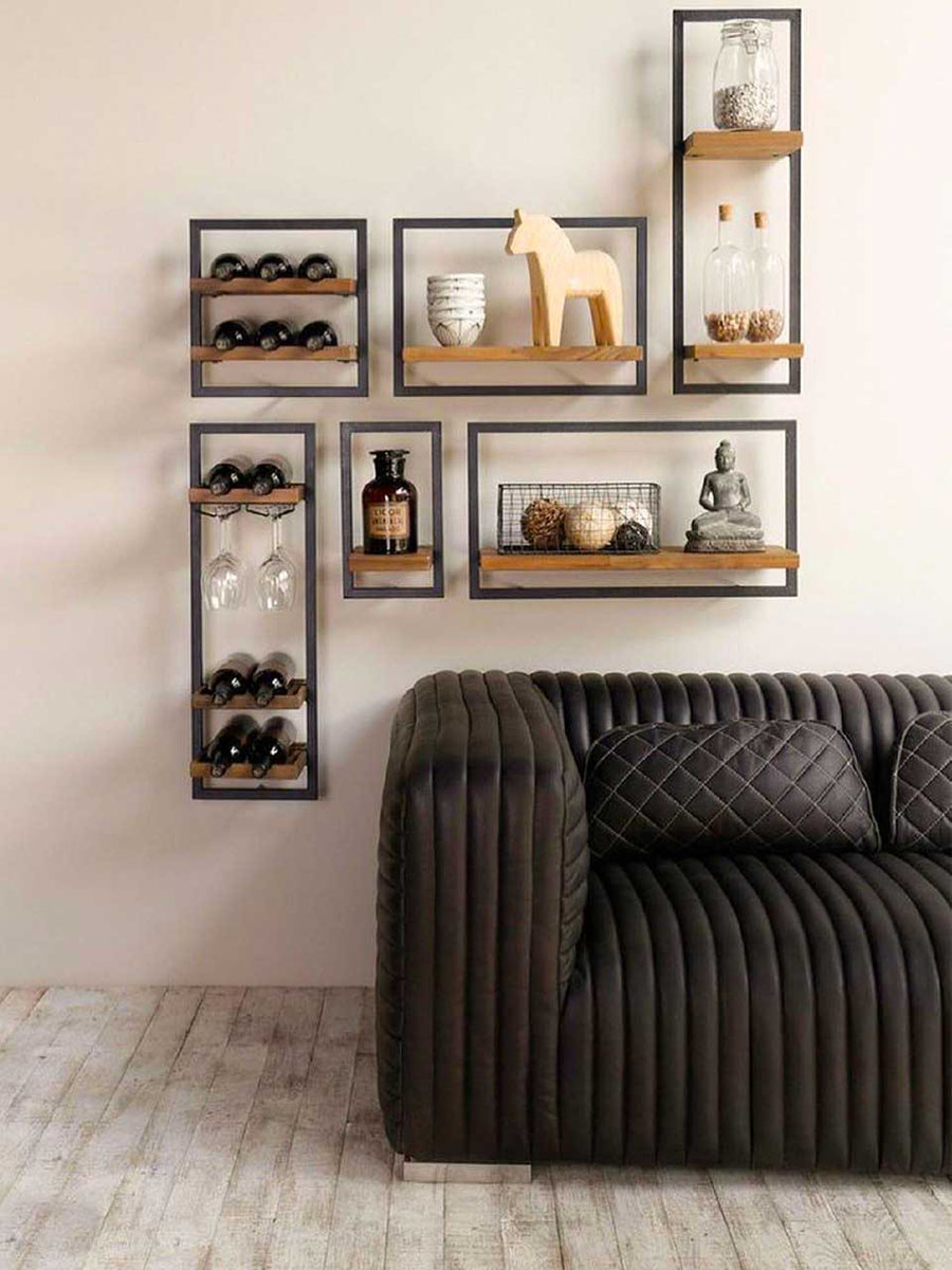 شلف دو طبقه چوبی کاما